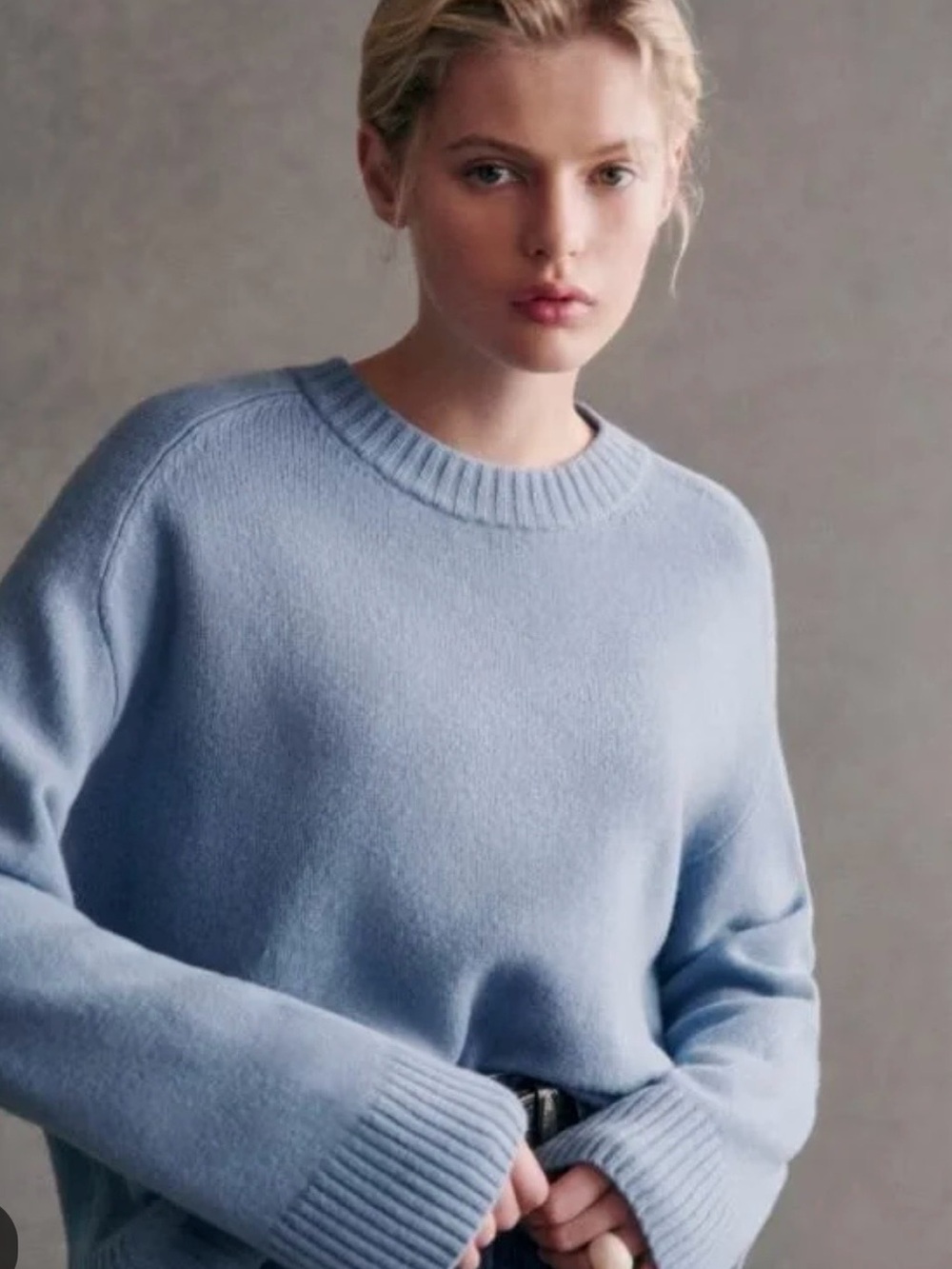 NWT SZ S SÉZANE MAURICE Vintage Blue YAK WOOL Sweater Gorgeous Color & SO Soft!